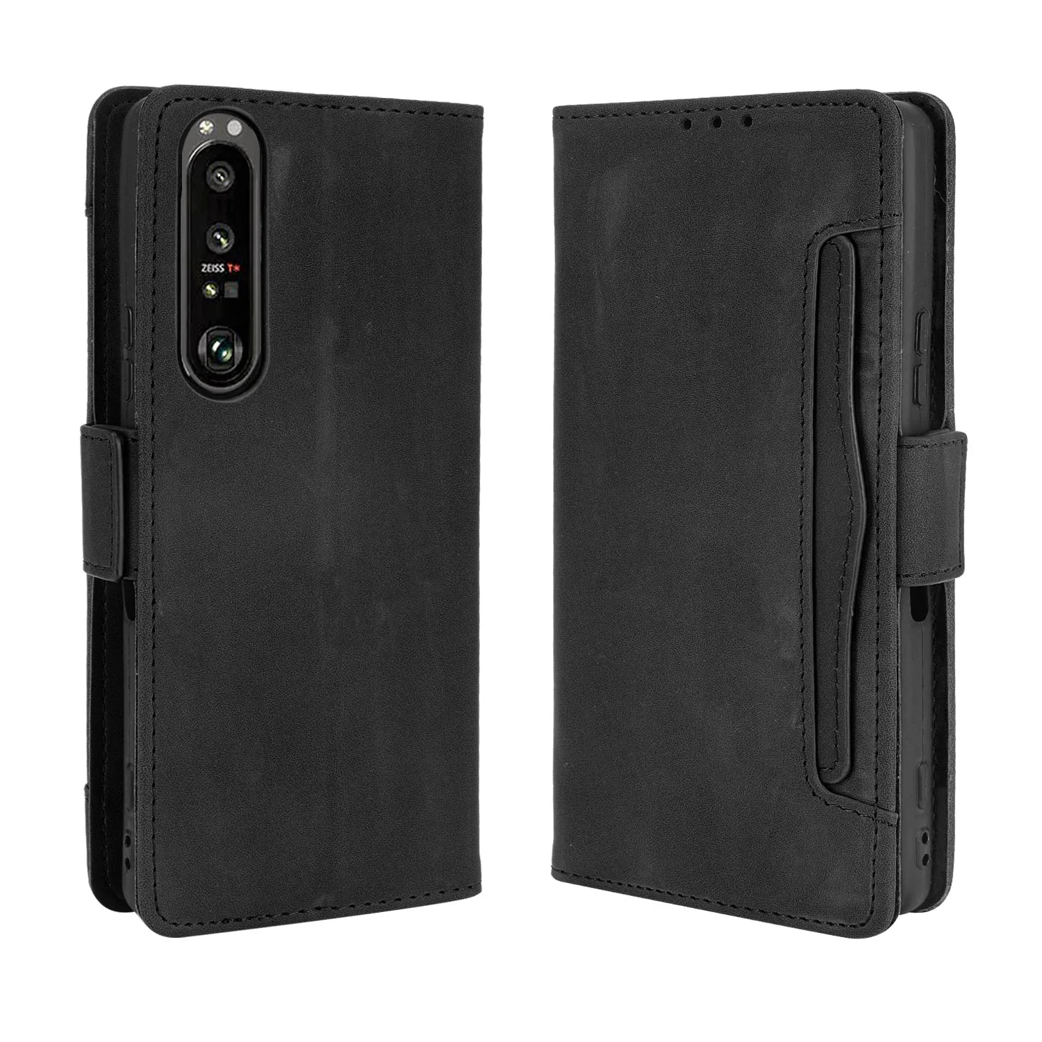 Case for Sony Xperia 1 III 10 III Premium Leather Wallet Leather Flip Multi-card slot Cover