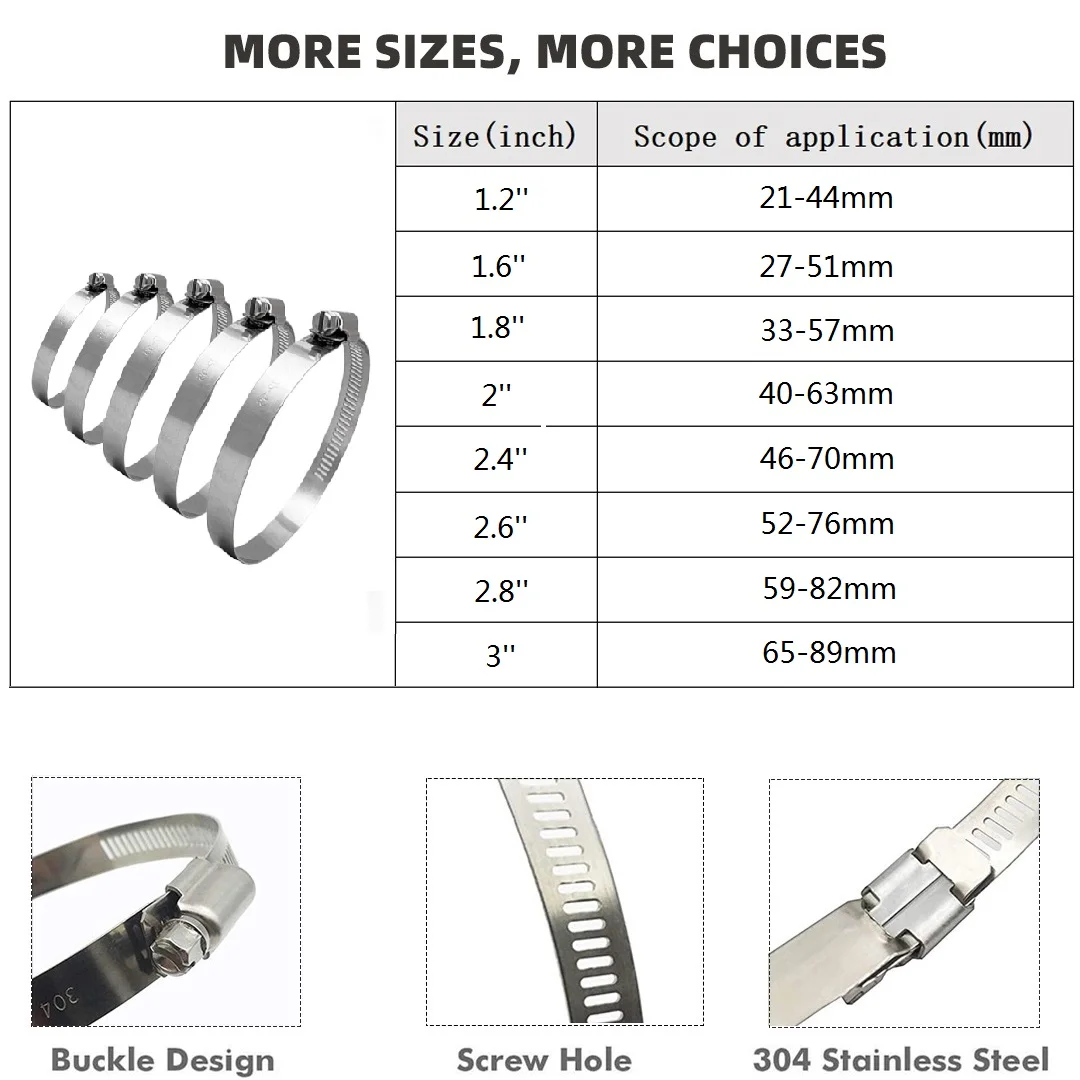 Sourcing Map ID 5 Mm 3/16 "tubo Del Carburante, Morsetti Per Tubi - Foto 5