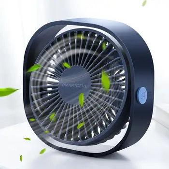 Портативный USB-вентилятор SMARTDEVIL, 3 скорости, вращение 360 градусов, регулируемый угол