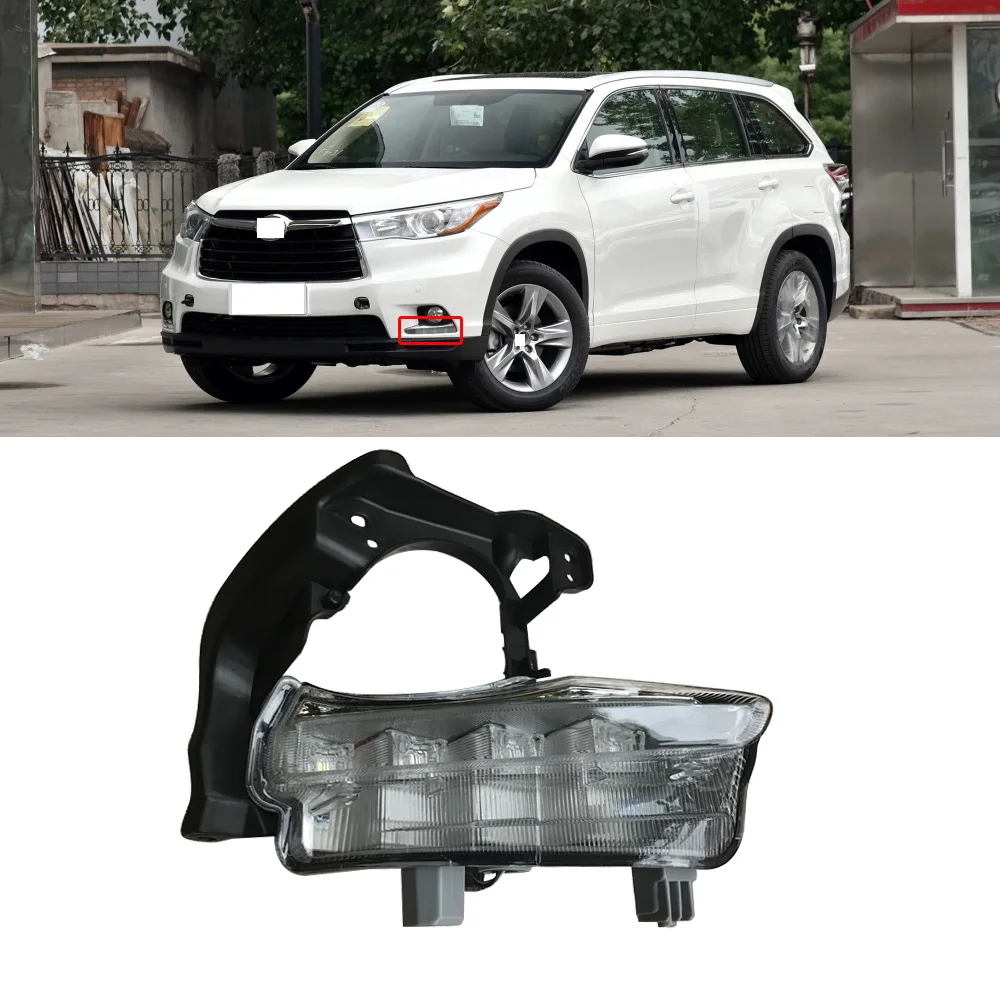 CAPQX для Toyota Highlander- передний бампер противотуманный светильник дневной ходовой светильник лампа для поворотного сигнала