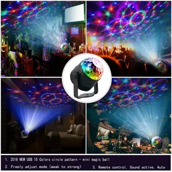 

Plastic Stage light Weddings Self-Propelled Car Music Sound Disco DJ LED