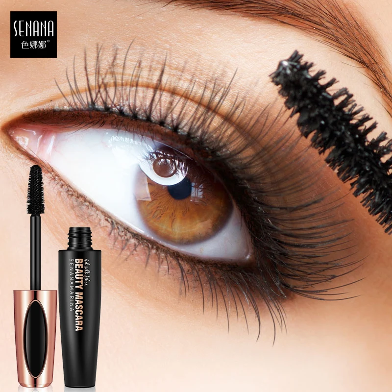

SENANA Supple Volume Mascara 4D Long Curling Lash Extensions Makeup Black Carbon Thick Darker Eyelash Smooth Quick dry Comestic