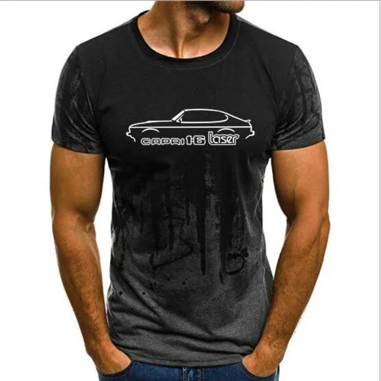 Камуфляжная футболка с коротким рукавом 80s для FORD CAPRI 1,6 LASER INSPIRED CLASSIC CAR мужские футболки с принтом летняя футболка