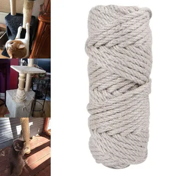 

50M Sisal Rope Replacement Cat Scratching Post Sisal Rope For Cat Tree And Tower DIY Desk Foot Stool Chair Legs Binding Rope