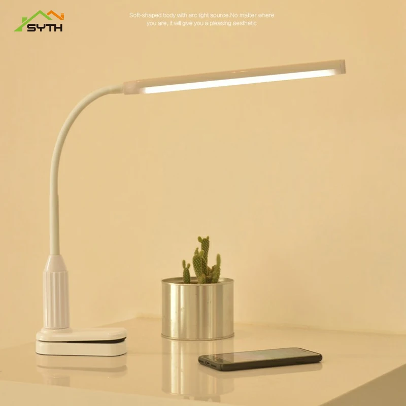 

Rechargeable LED USB Book Light Reading Light Flexible Book Lamp Dimmer Clip Table Desk Lamp For Notebook Laptop PC Computers