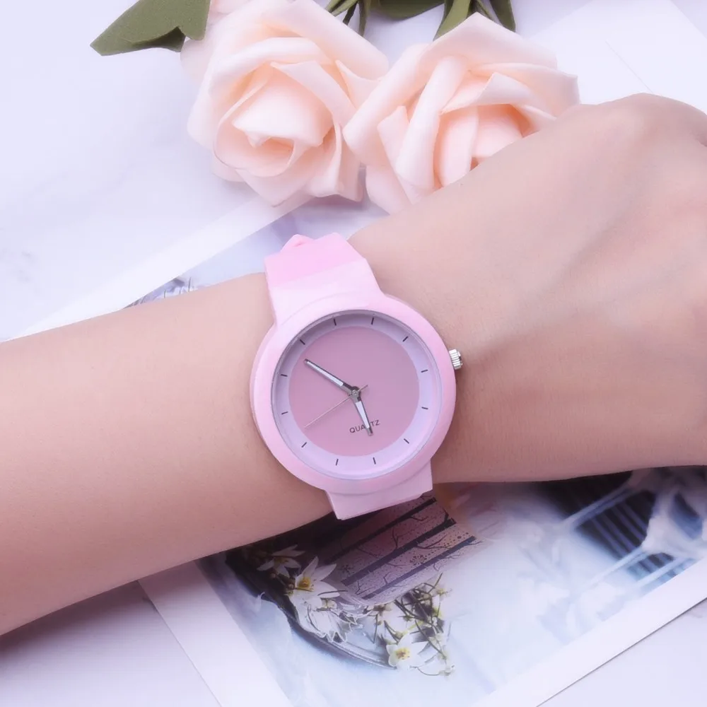 

2020 New Fashion Women Watch Ins Trend Candy Color Wrist Watch Korean Silicone Jelly Wristwatch Reloj Mujer Clock Gifts Montre#W