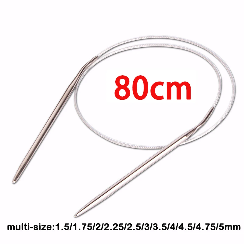 1pc Tube Stainless Circular Knitting Needles 1.5cm5cm Knitting Needle 80cm Diy Weave Needles