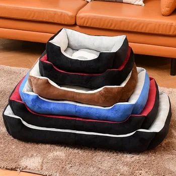 

Large Pet Cat Dog Bed 8Colors Warm Cozy Dog House Soft Fleece Nest Dog Baskets Mat Autumn Winter Waterproof Kennel 50X 38X15cm