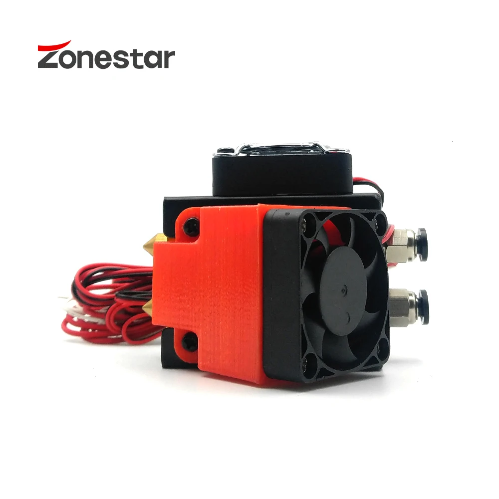 ZONESTAR двойной экструдер два сопла 2 в 2/1-OUT камбала Hotend 1,75 мм нити общий нагреватель для M8 D805S Z5 Z8 Z9 Z10