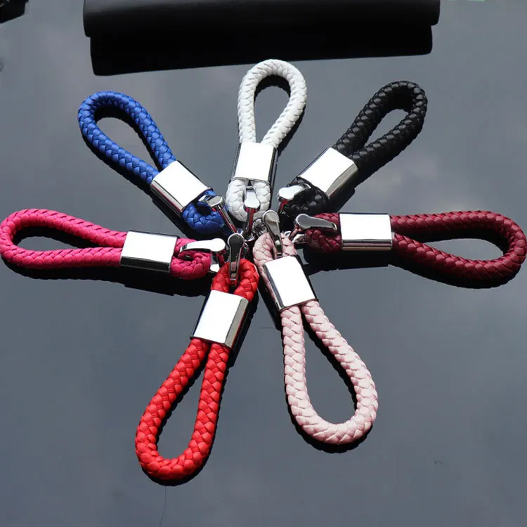 Ручной кожаный веревочный брелок креативный qi автомобильный плетеный Канат подвеска рекламная компания деловой сувенирной продукции