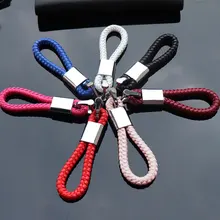 Ручной кожаный веревочный брелок креативный qi автомобильный плетеный Канат подвеска рекламная компания деловой сувенирной продукции