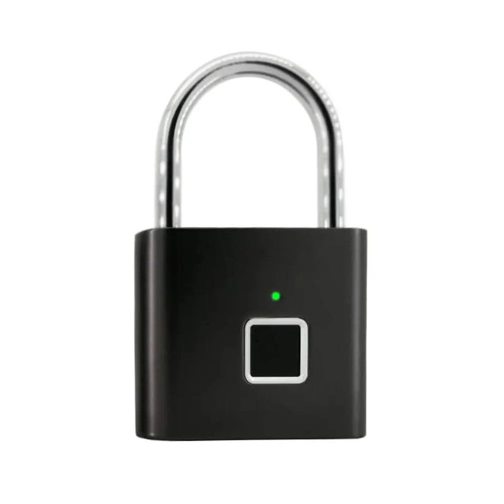 Dark gray Безопасность Keyless USB Перезаряжаемый дверной замок отпечаток пальца Умный Замок быстрая разблокировка цинковый сплав Металл Портативный - Цвет: Dark gray