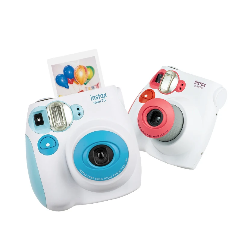 Фотокамера моментальной печати Fujifilm Instax Mini 7s синяя розовая черная бесплатная
