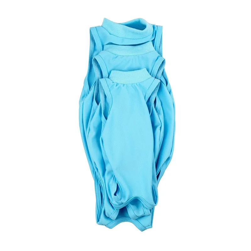 Костюм для стерилизации кошек, стерилизационный костюм против клещей, профессиональный костюм для восстановления, одежда для кошек после хирургии - Цвет: Синий