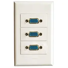 Держатель крышки настенной пластины с 3 портами VGA белый настенное крепление лицевой панели гнездо для кабельной системы услуги интегрированная проводка Работает