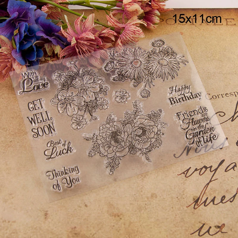 Friends Flower Clear Stamps 03