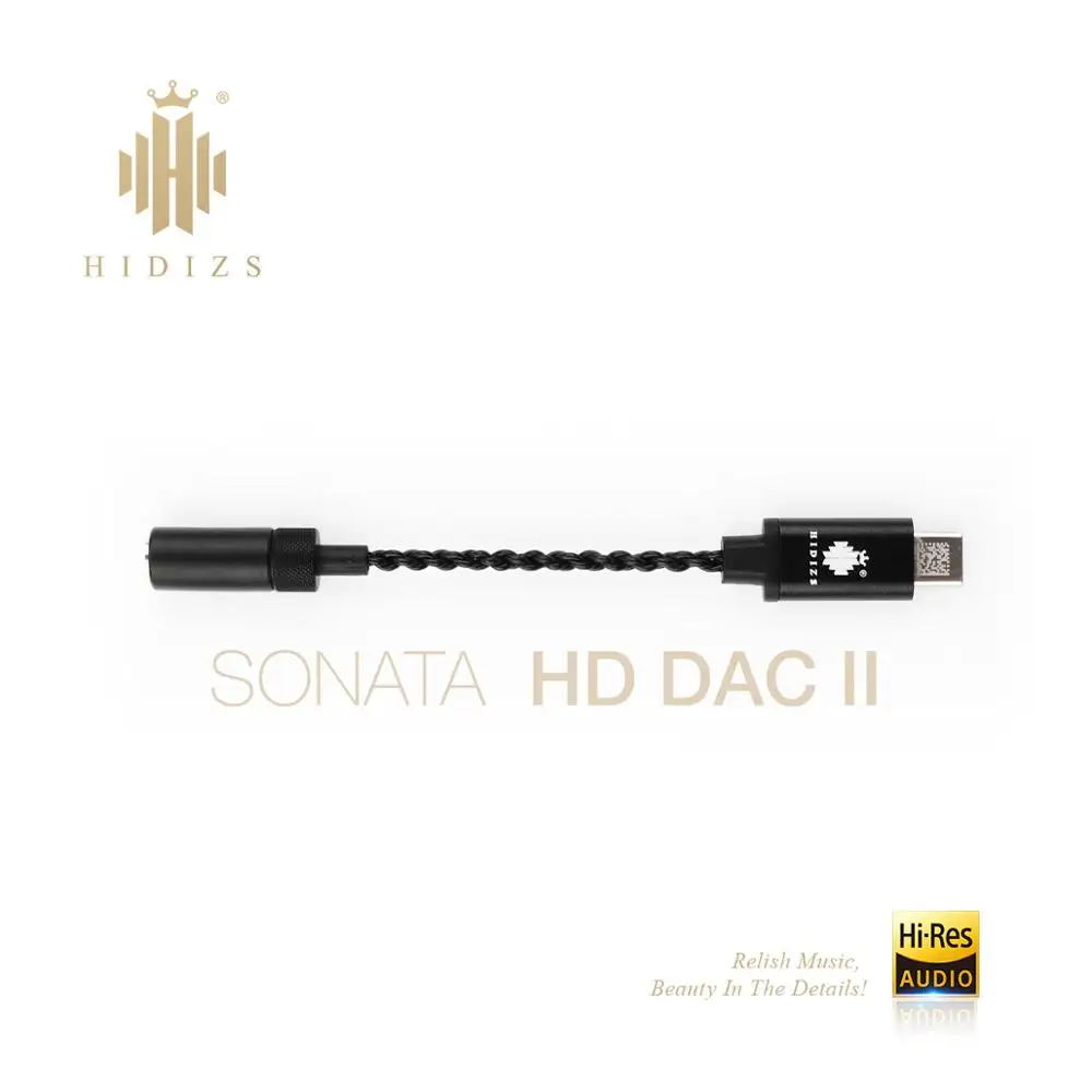 Hidizs Sonata II HD USB DAC Type C to 3 5mm Headphone Amplifier Adapter for Android