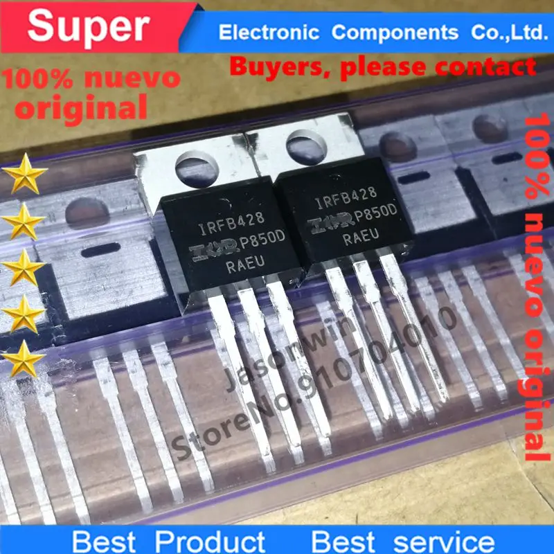 100% nuevo 10 unids/lote MOSFET IRFB428PBF IRFB428 TO 220 Transistor ...