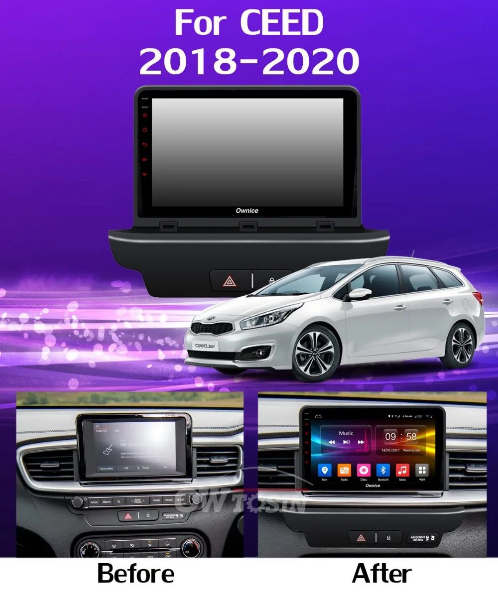 Flash Deal 360°Panoramic Android 9.0 4G+64G Car DVD Multimedia For Kia CEED 2018 2019 GPS Navigation Radio SPDIF DSP CarPlay Auto Head Unit 7