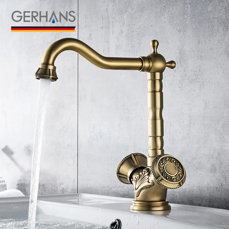 GERHANS Faucet K14118 Смеситель для кухни с гайкой Цвет: Античная бронза|Смесители