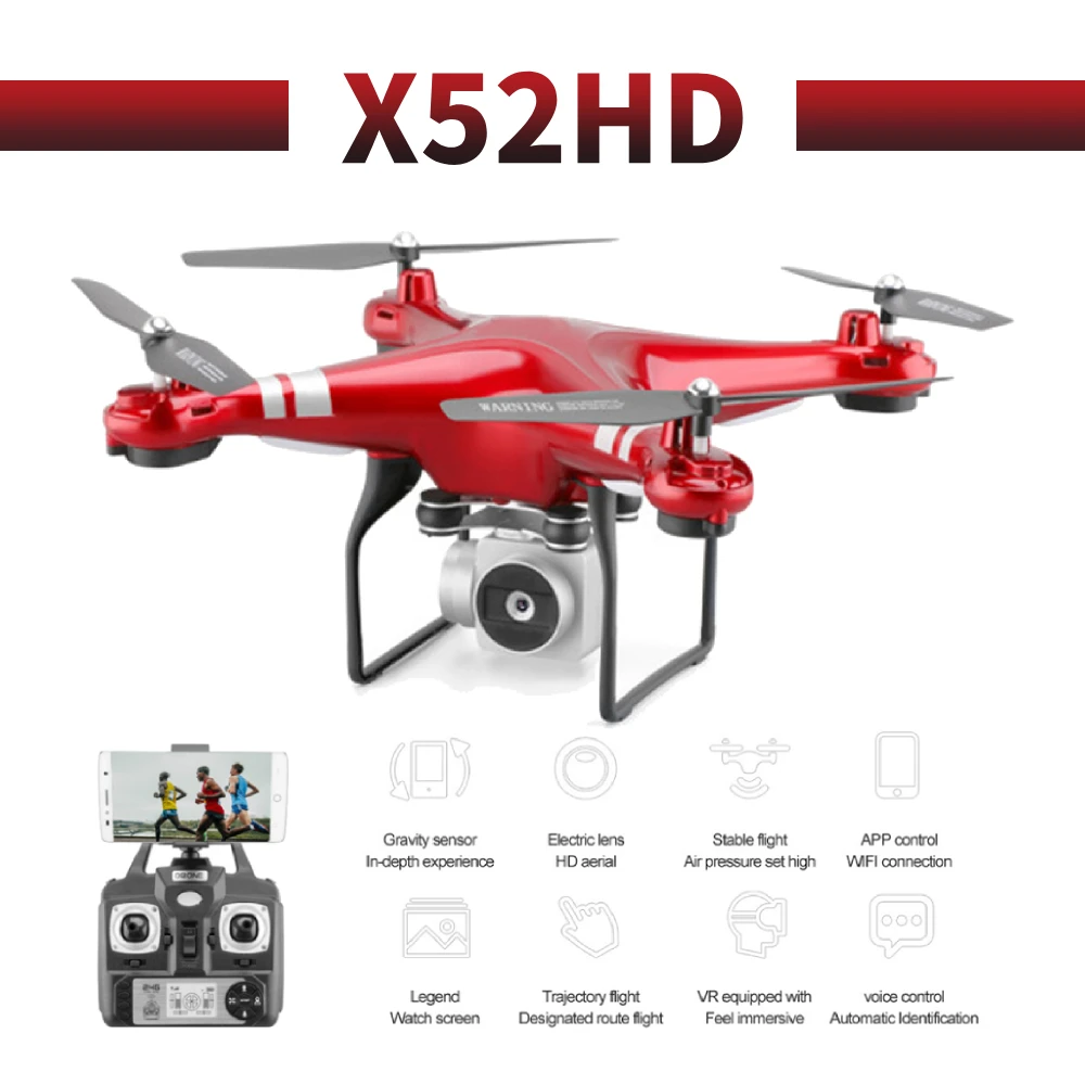 X52HD Профессиональный 2019 новейшая камера Квадрокоптер WiFi fpv щетка Пропеллер для
