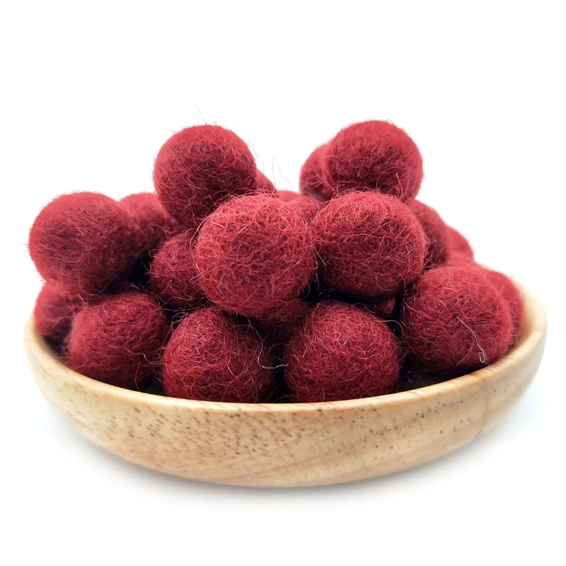 24 Wine red 20 шт. помпон 30 мм Мягкие помпоны пушистые плюшевые поделки DIY помпоны шар пушистый домашний Свадебный Рождественский Декор швейные принадлежности - Цвет: 24 Wine red