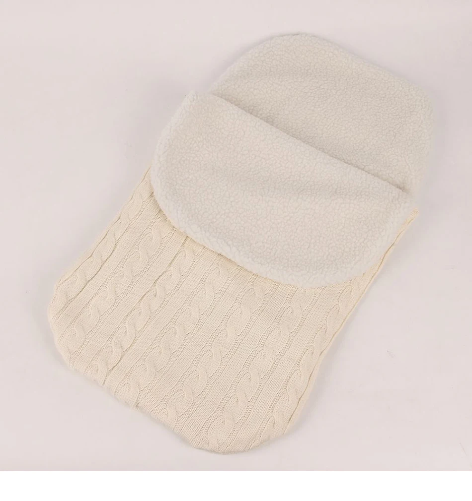 Lamb Velvet Baby Sleeping Bag Winter Children Newborn Sleeping Bag Baby Stroller Thicken Knitted Sleeping Infant Bag Bedclothes