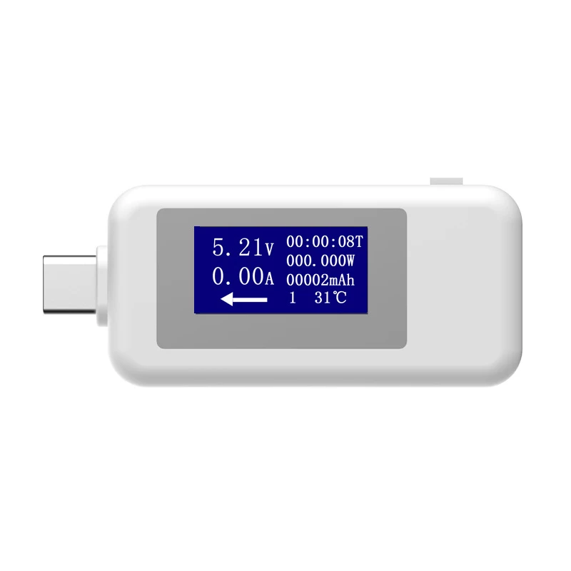 1902CW Type-c Tester USB Tester DC Digital Voltmeter Voltage Current Meter Ammeter Detector Power Bank Charger Indicator Voltmeter - Color: 1902CW