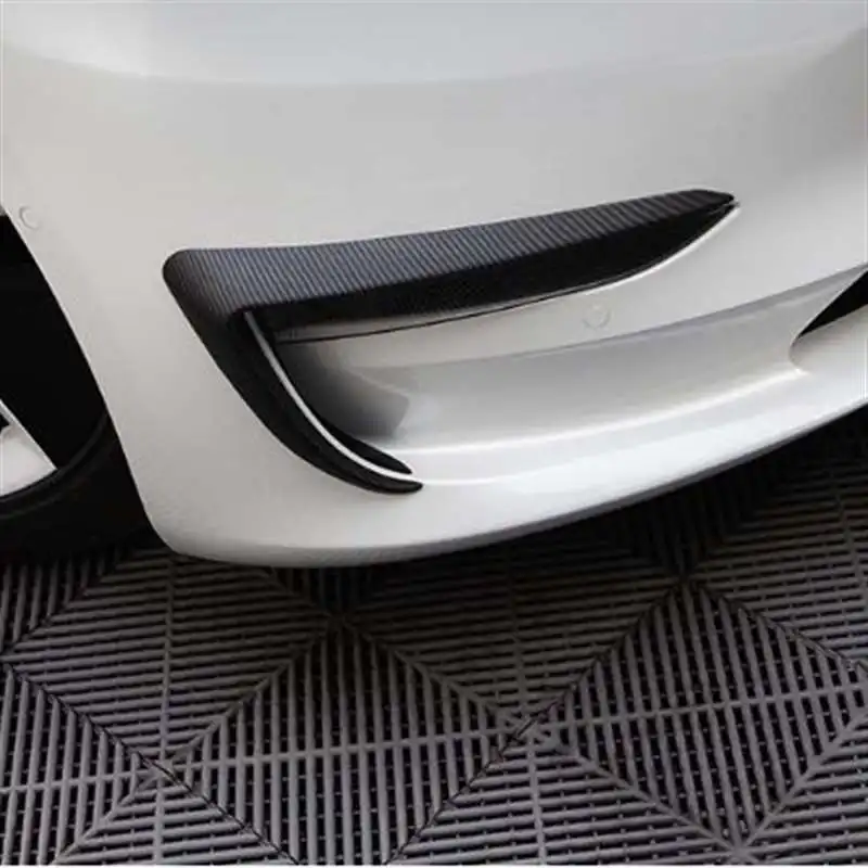 frosting matte finish Carbon fiber Front Fog Lamp Eyebrow decoration for Tesla Model 3 frame Protection cover strip modification|Styling Mouldings| - AliExpress