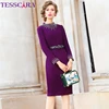 TESSCARA Women Autumn Luxury Beading Dress Festa Female Office Cocktail Party Robe High Quality Vintage Designer Pencil Vestidos ► Photo 2/6