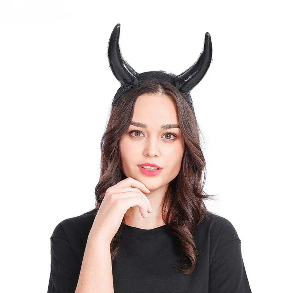 Unisex Cosplay Christmas Accessories Horn Ears Party Costume Cosplay Christmas Devil Ball Headband Hair Accessories Band 41