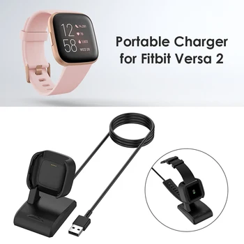 

Smart Watch Charger Dock Base USB Cable Connector Fashionable Dial Wristwatch Present Replacement for Fitbit Versa 2