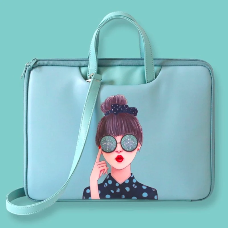 Милый мультфильм водонепроницаемый 13,3/14 дюймов для мужчин и женщин компьютер ноутбук сумка на плечо рукав Бизнес Портфель Студенческая школьная сумка