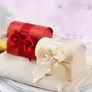 

Beige Favor Boxes Popular Wedding Treasure Chest Favor Boxes, Bridal Shower Chocolate Box 50pcs