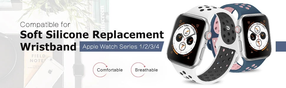 Silicone Strap For Apple Watch band 44mm 40mm iWatch 38mm 42mm Smartwatch watchband Bracelet Apple Watch 6 SE 5 4 3 Accessories