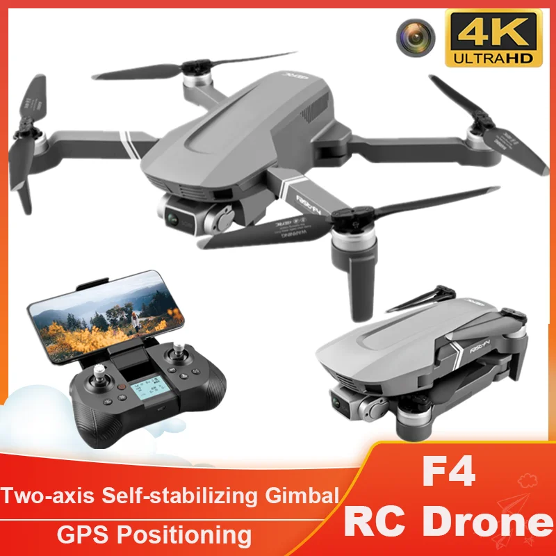 

GPS Positioning RC Drone 4K 5G WIFI HD Camera Brushless Quadcopter Folding Remote Control Helicopter With Two-axis Gimbal Drones