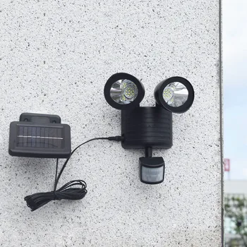 

Cross-border for solar garden light body induction highlight double double lamp 22 led outdoor wall lamp