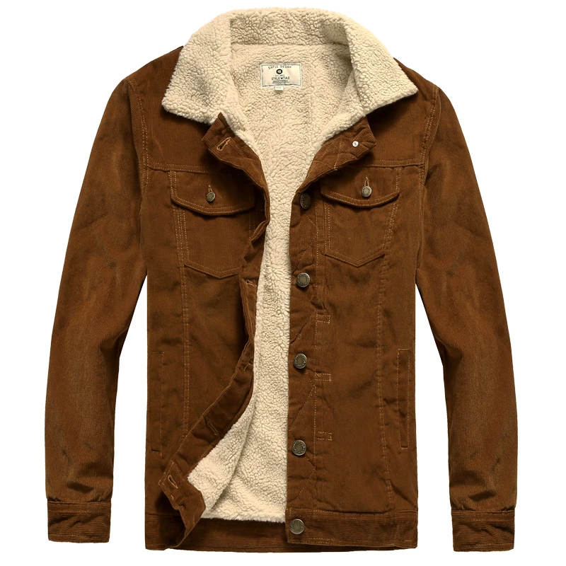 Мужские утепленные вельветовые куртки, внутренняя кашемировая мужская верхняя одежда, хип-хоп пальто, мужские подростковые повседневные куртки и пальто, GCM016 - Цвет: Khaki Jackets