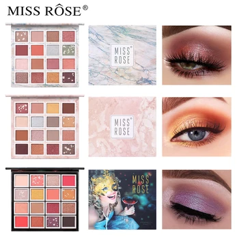 

Miss Rose 16-Color Eyeshadow Makeup Plate Pearly Lustre Matte Eyeshadow Compact