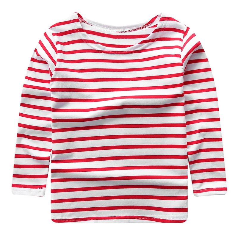 Girls T-shirt Kids clothes Children T-shirts striped Long Sleeve Cotton Tops Tee Baby boys Girls blouse for girls Clothes tees