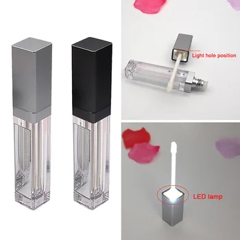 

7ml Empty Lip Gloss Tube Clear Lip Gloss Tube Lip Balm Container w/Mirror Light Liquid Lipstick Storage Bottle Refillable Bottle