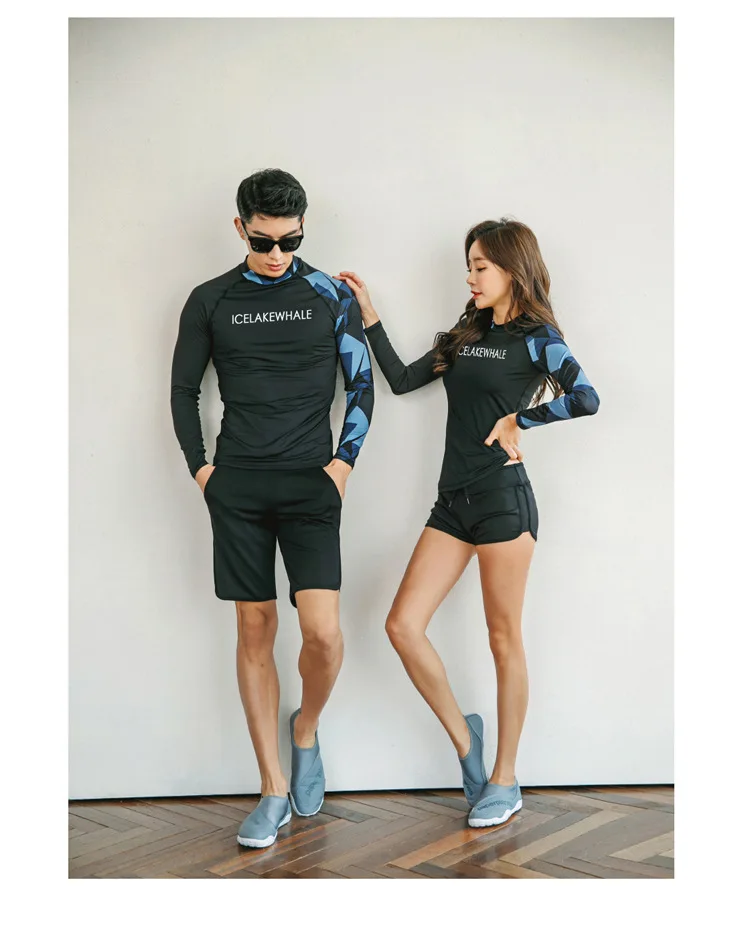 Пара rashguards цельные женские купальники женский купальник модная женская летняя одежда для серфинга женский раздельный
