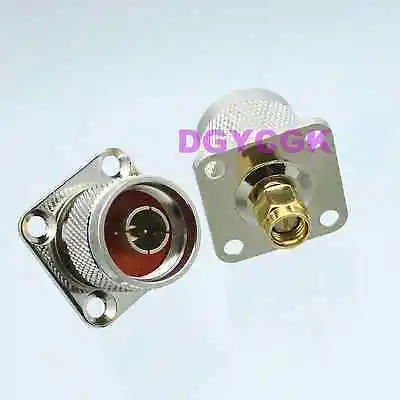 

DHL/EMS 50 pcs Conversion Adapter N male M to SMA male M Flange RF connector for WIFI -h2