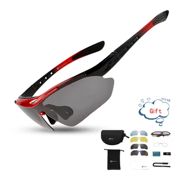 

Cycling polarized glasses Outdoor motorcycle Bicycle Glasses 5 lenses 12 gift sport sunglasses for men and women cycling goggles