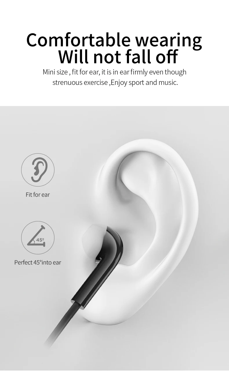 Comerow Bluetooth 5,0 наушники-вкладыши Спортивные Беспроводные Bluetooth Влагозащищенные гарнитура бас наушники с микрофоном для телефона iPhone Xiaomi