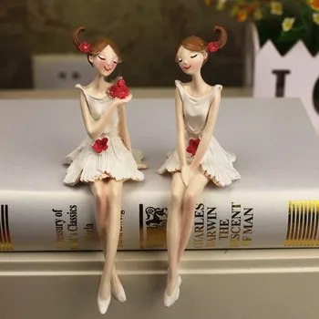 

2pcs/set Resin Beautiful Angel Craft Fairy Figurines Wedding Gift Home Decoration Resin crafts ornaments WJ724