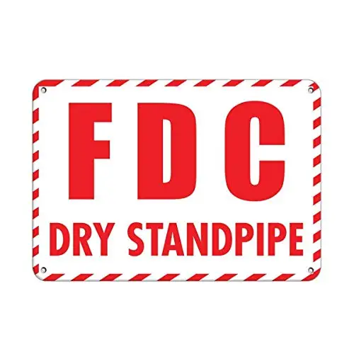 Fdc Dry Standpipe Fire Metal Wall Poster Tin Sign Vintage Bbq Restaurant Dinner Room Cafe Shop Decor