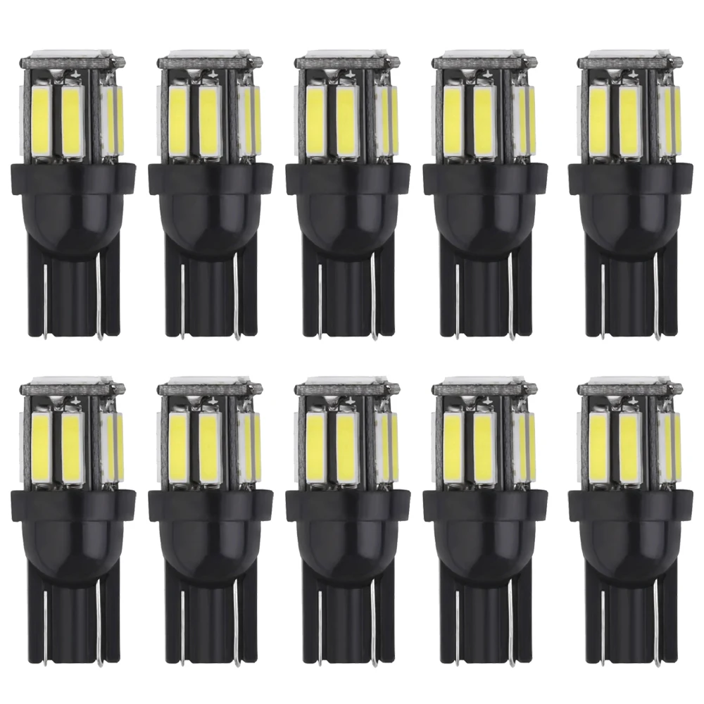 10 шт. Автомобильные светодиодные лампы T10 W5W 194 168 10-7020 SMD | Автомобили и мотоциклы