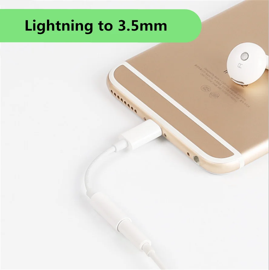 3PCS Lighting to 3 5 mm Audio Jack Adapter For Apple Iphone 8 10 11 Pro Xs Max Xr Headphone Splitter Aux Cable