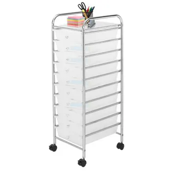 

Drawer Organizer Cart With 10 Drawers White